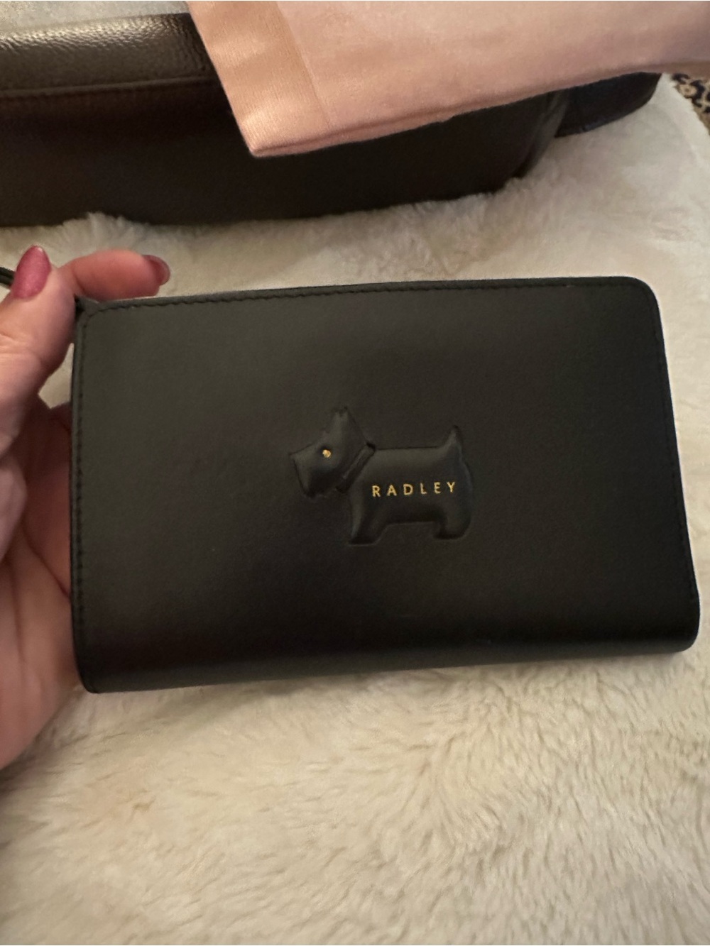 Radley Black Leather Zip-Around Wallet